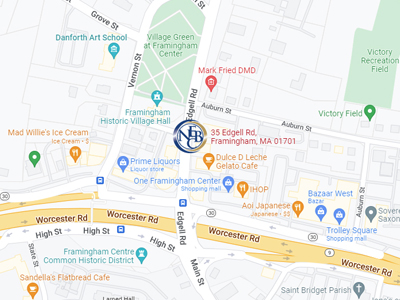 Map to Framingham, MA Branch