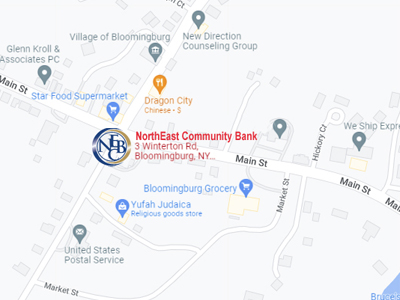 Map to Bloomingburg, NY Branch